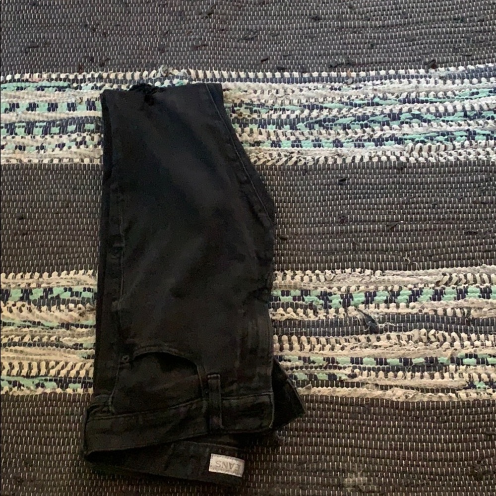 Black Distressed Skinny Jeans